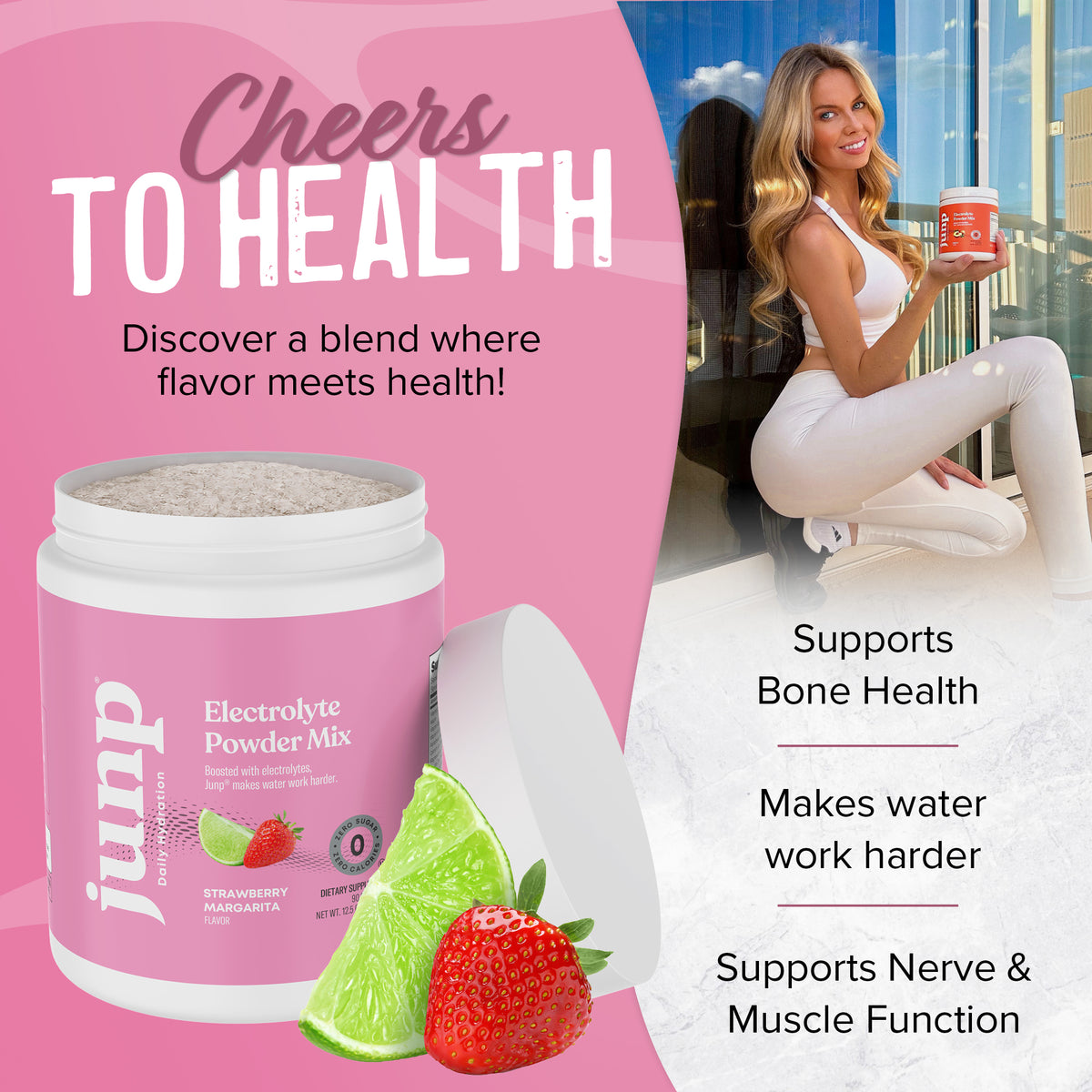 Junp Strawberry Margarita Electrolyte Drink Mix