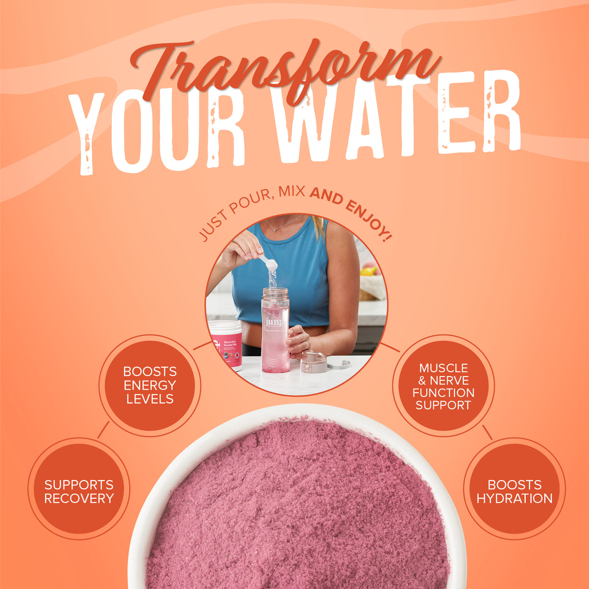 Junp Peach Electrolyte Drink Mix