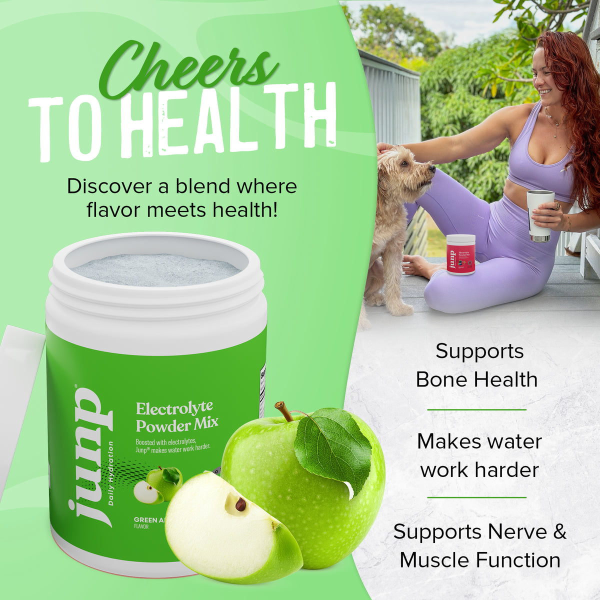 Junp Green Apple Electrolyte Drink Mix