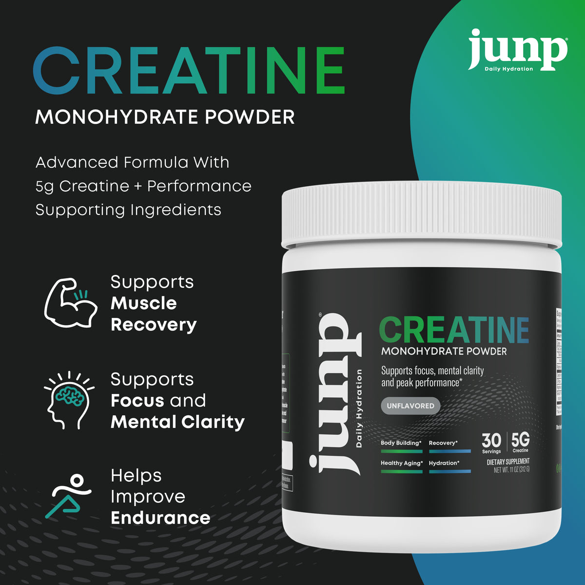 Junp Creatine Powder, 30 servings