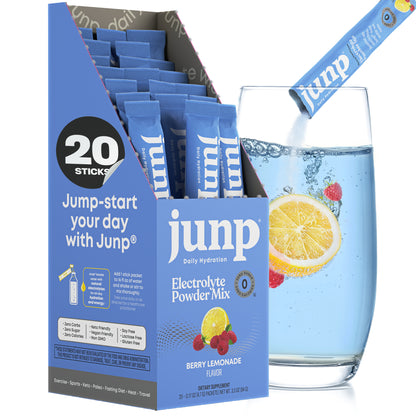 Junp Berry Lemonade Electrolyte Stick Packs, 20 count